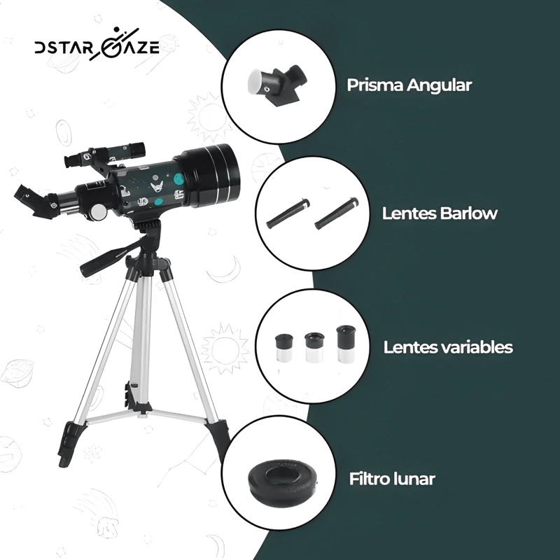 TELESCOPIO ASTRONOMICO 30070M CON DISEÑO ESPACIAL MAX VERDE - 3
