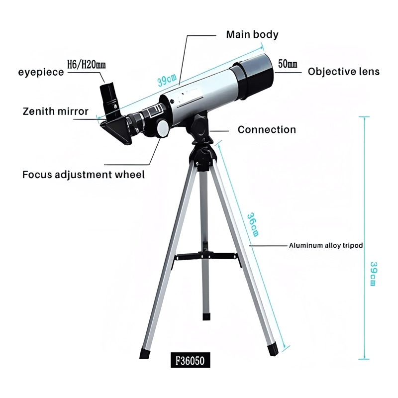TELESCOPIO ASTRONOMICO INFANTIL F36050 MONOCULAR 90X GRIS - 4