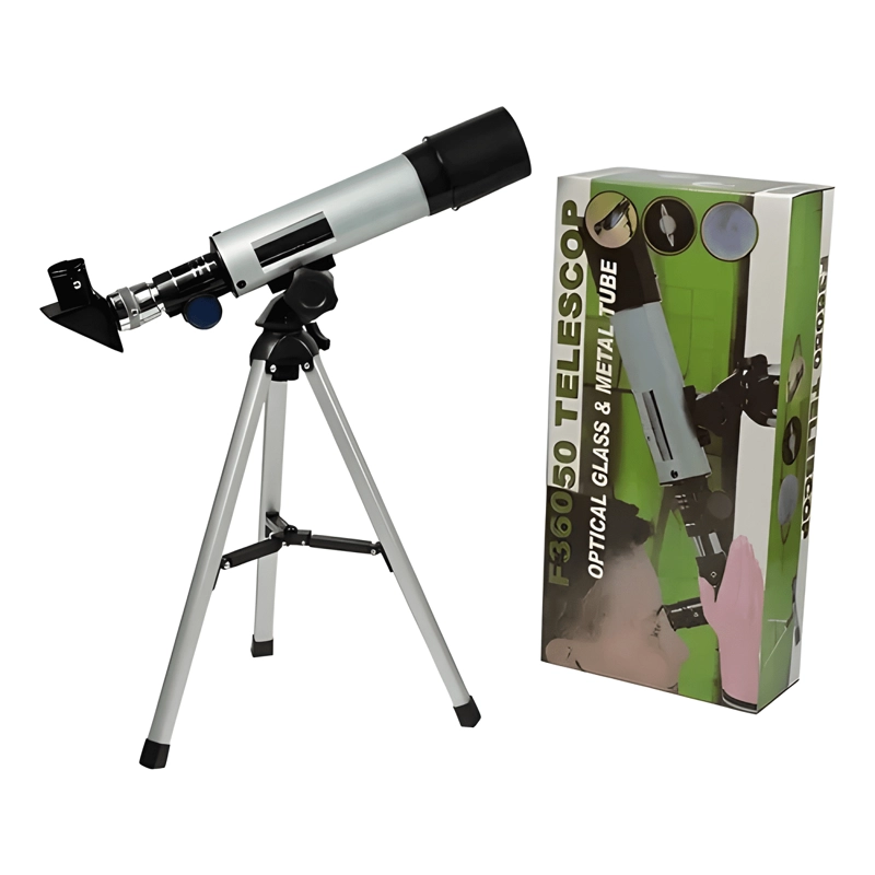 TELESCOPIO ASTRONOMICO F36050 MONOCULAR ZOOM PLATEADO - 1