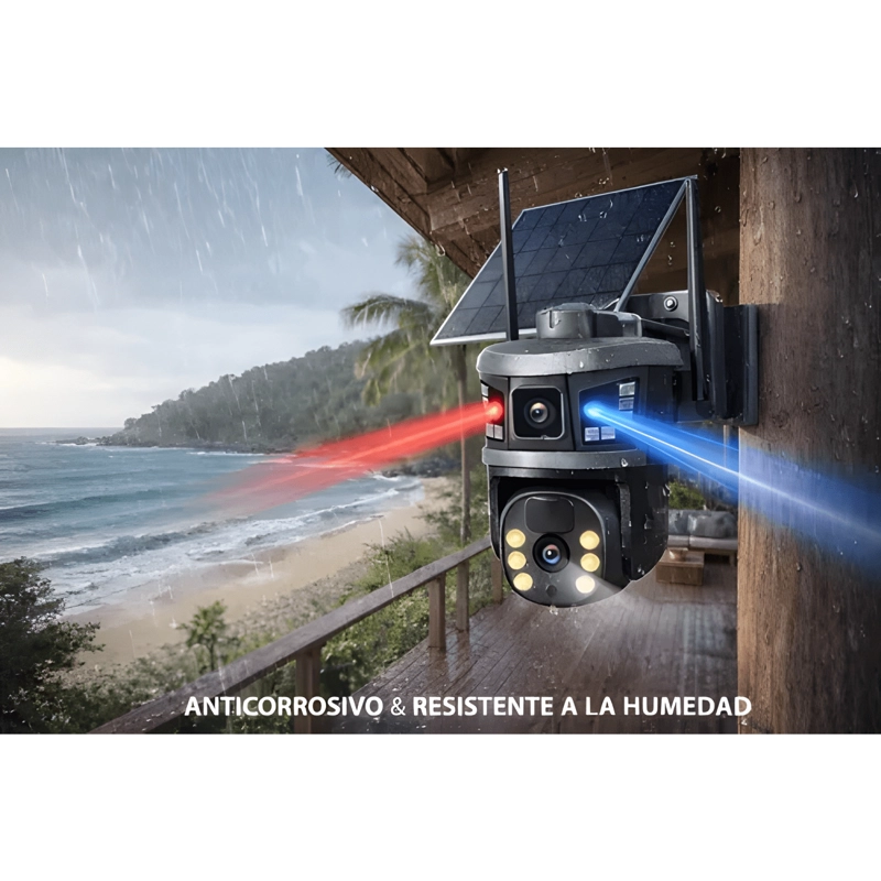 CAMARA SOLAR 4G EXTERIOR DOBLE LENTE BAJO CONSUMO - 4