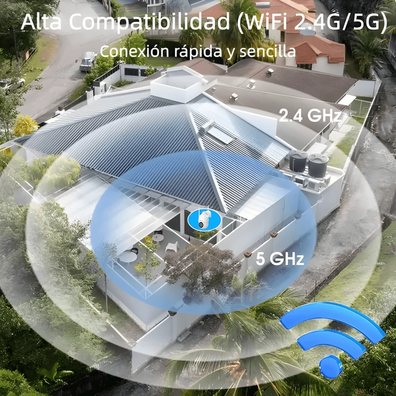 CAMARA DE SEGURIDAD WIFI 5G 5MP ANRAN N50W1584 BLANCO - 2