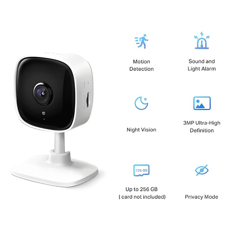 CAMARA WIFI TAPO C110 FULL HD 3MP SEGURIDAD PARA LA BLANCO - 1