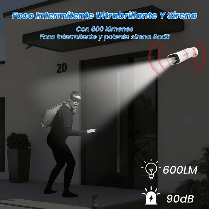 ARCCTV CAMARA DE SEGURIDAD SOLAR WIFI IP 5G EXTERIOR BLANCO - 2