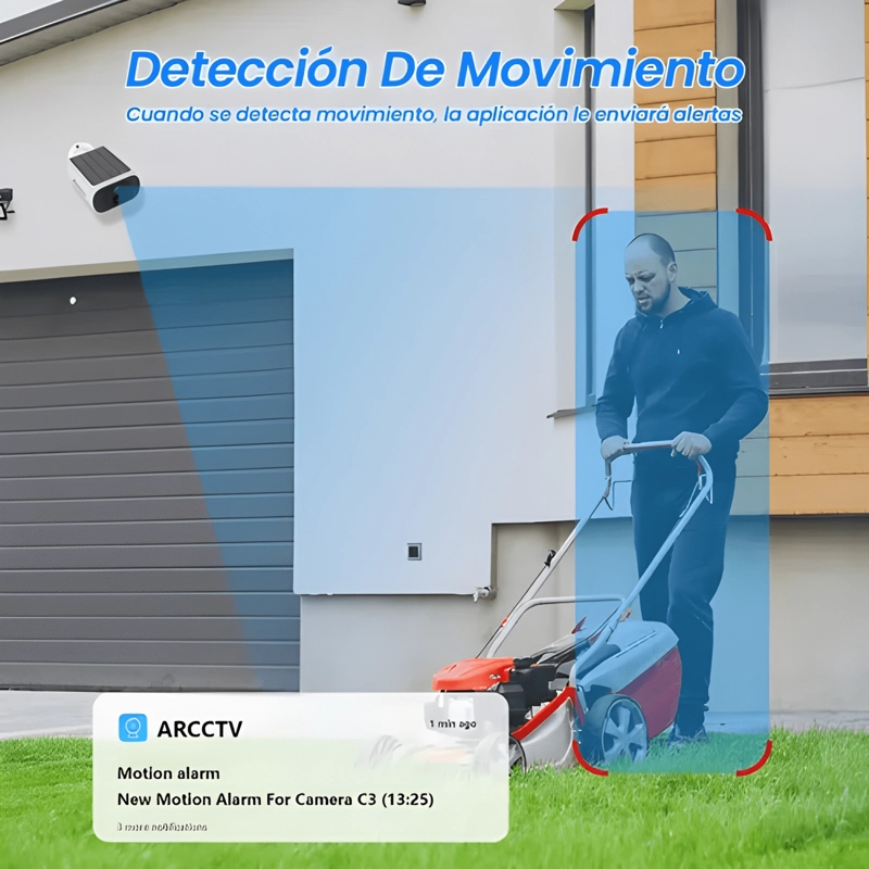 ARCCTV CAMARA DE SEGURIDAD SOLAR WIFI IP 5G EXTERIOR BLANCO - 3