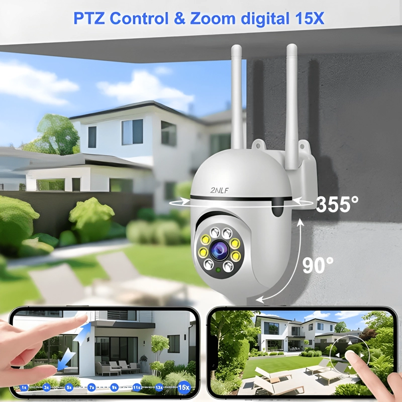 2NLF® 4MP 2PCS CAMARA DE SEGURIDAD WIFI CAMARA VIGILANCIA - 3