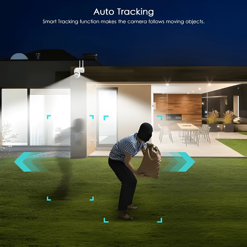 SMART CAMARA IP WIFI ALARMA EXTERIOR ANTI AGUA IP66 BLANCO - 2