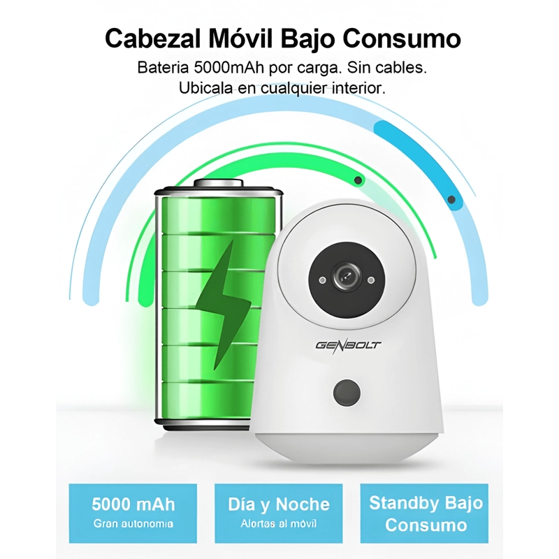 GENBOLT® 2K CAMARAS SEGURIDAD WIFI INALAMBRICA INTERIOR - 2