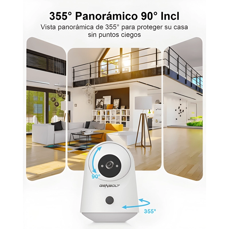 GENBOLT® 2K CAMARAS SEGURIDAD WIFI INALAMBRICA INTERIOR - 3