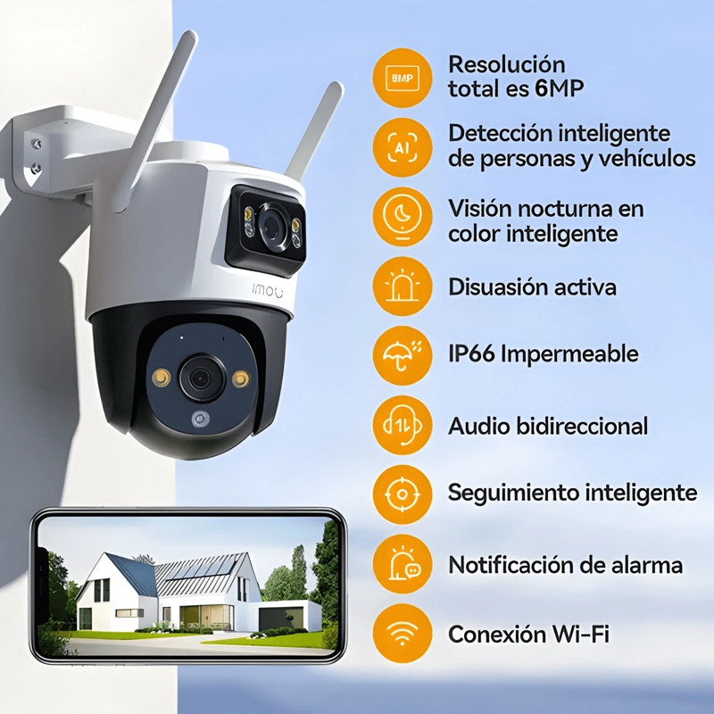 CAMARA SEGURIDAD EXTERIOR IMOU CRUISER 6MP WIFI S7XN BLANCO - 1