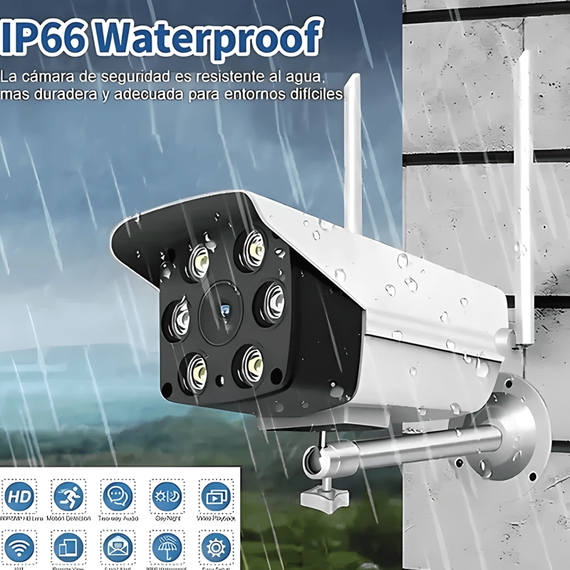 CAMARA IP EXTERIOR INALAMABRICA WIFI 1080 HD +SOPORTE BLANCO - 3