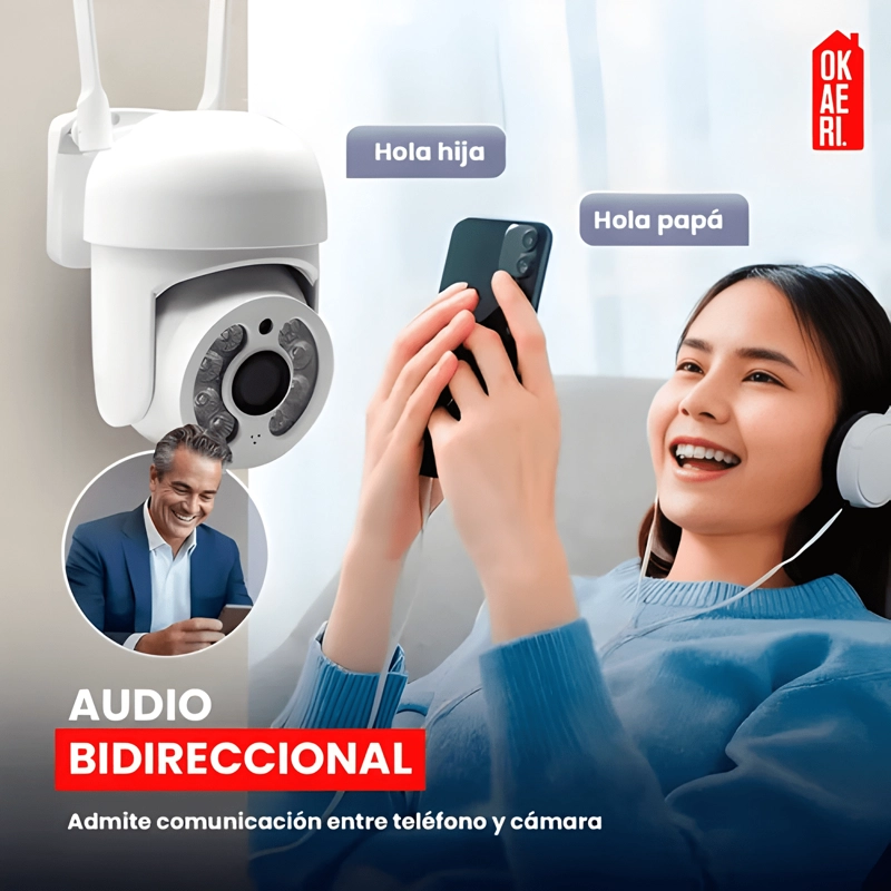 CAMARA DE SEGURIDAD SMART CAMERA WIFI INALAMBRICA BLANCO - 4