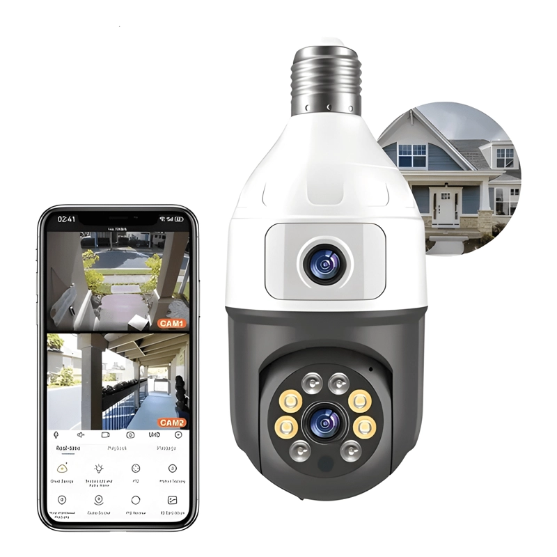 CAMARA SEGURIDAD WIFI DOBLE LENTE VISION NOCTURNA 2MP BLANCO - 2