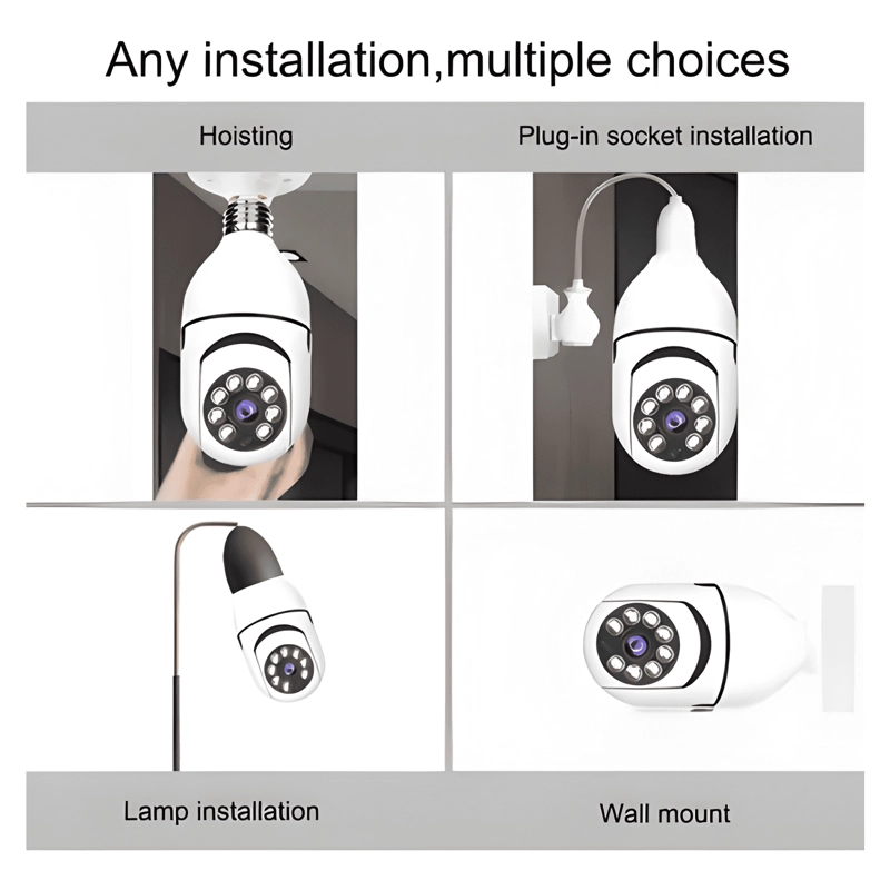 CAMARA DE SEGURIDAD AMPOLLETA E27 WIFI PANORAMICA 360 - 2