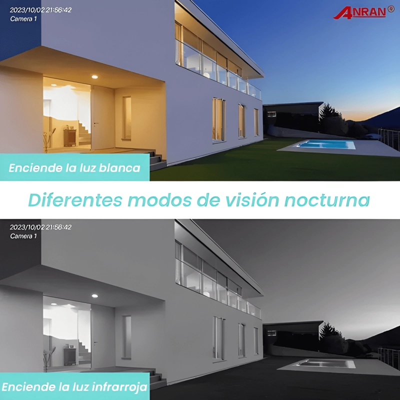 CAMARA SERGURIDAD WIFI HD EXTERIOR IMPERMEABLE 360 NOCTURNA - 2