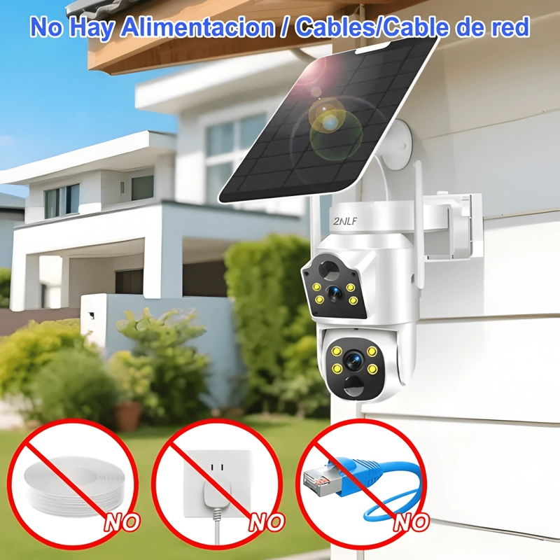 2NLF 10MP SOLAR CAMARA DE SEGURIDAD WIFI EXTERIOR MOD4 - 4