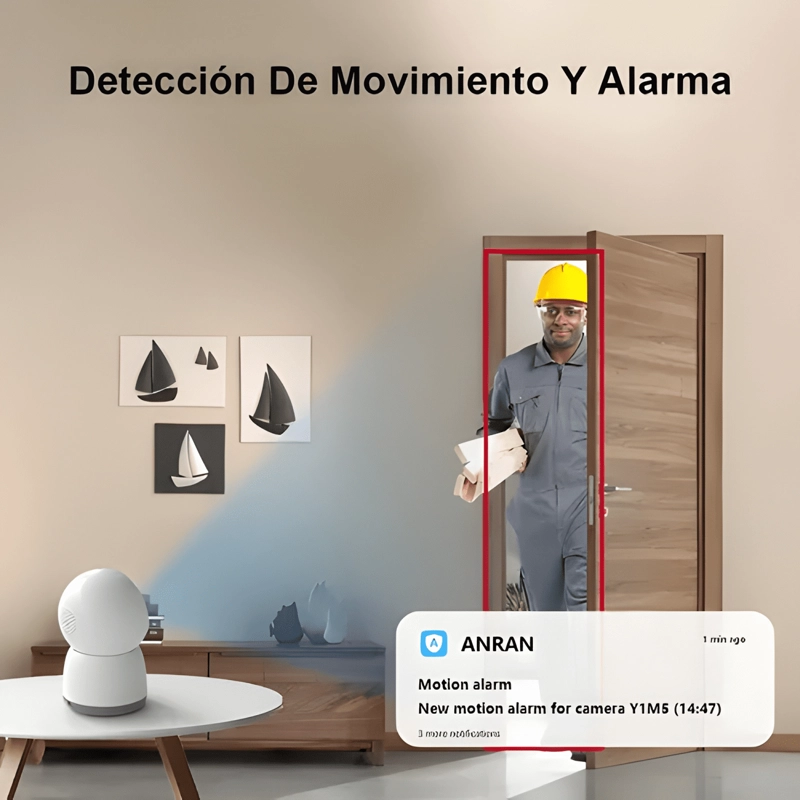 ANRAN CAMARA DE SEGURIDAD INTERIOR 5G WIFI IP 360 BLANCO - 2