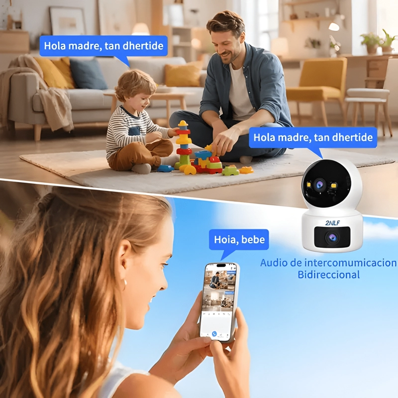2NLF® 5G CAMARA DE SEGURIDAD WIFI IP 360° DOBLE PANTALLA - 3