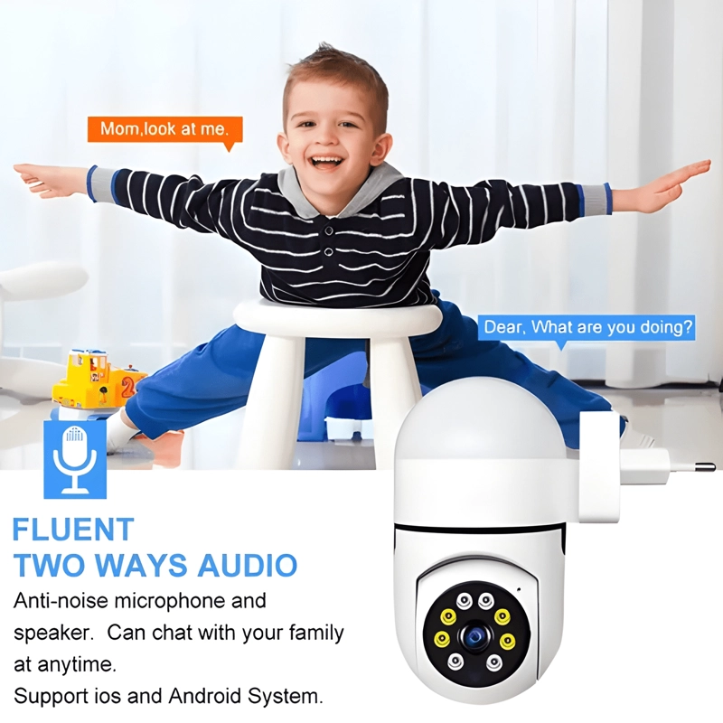 CAMARA WIFI IP MOVIMIENTO ALARMA EXTERIOR ANTI AGUA BLANCO - 1