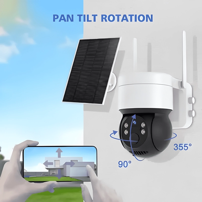CAMARA SOLAR DE SEGURIDAD WIFI EXTERIOR HD 1080P 360 ICSEE - 1