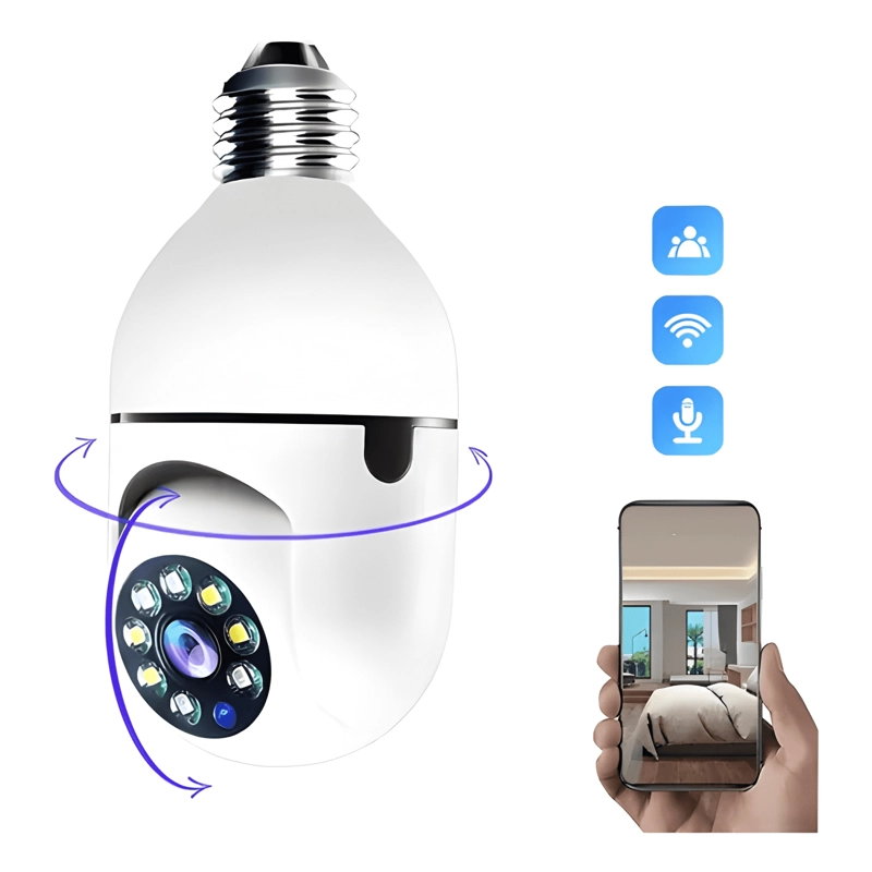 CAMARA DE SEGURIDAD TIPO AMPOLLETA 360° CON SOQUETE E-27 - 2