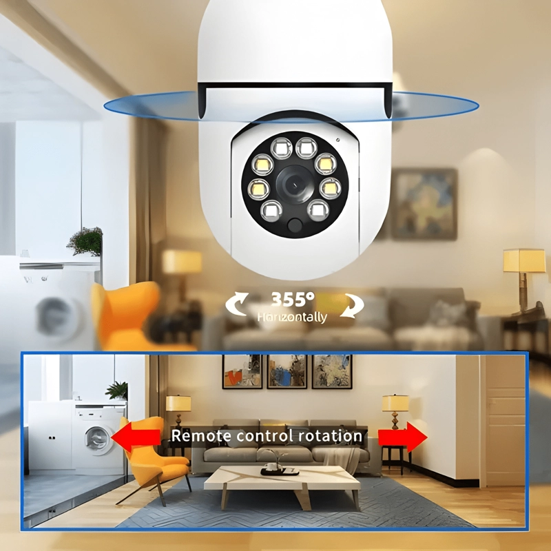 CAMARA DE SEGURIDAD TIPO AMPOLLETA 360° CON SOQUETE E-27 - 3