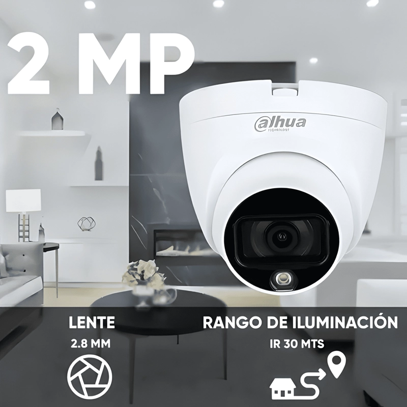 DAHUA HDW1239T1ALEDS5 CAMARA DOMO IP FULL COLOR BLANCA - 2