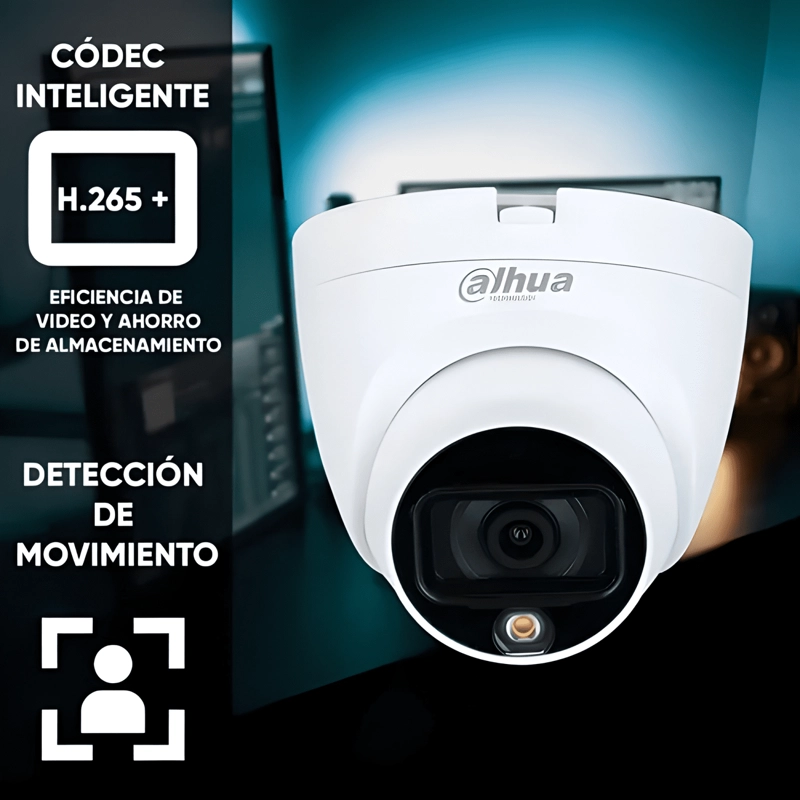 DAHUA HDW1239T1ALEDS5 CAMARA DOMO IP FULL COLOR BLANCA - 3