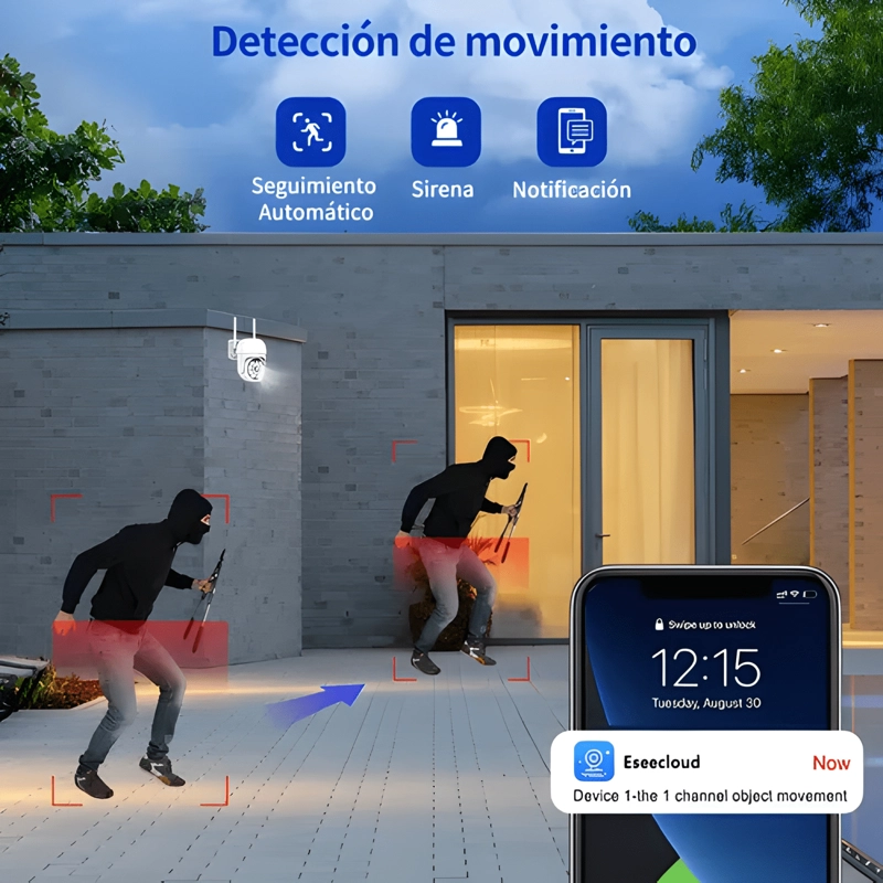 ATSG CAMARA SEGURIDAD WIFI 5MP VISION NOCTURNA, AUDIO - 1