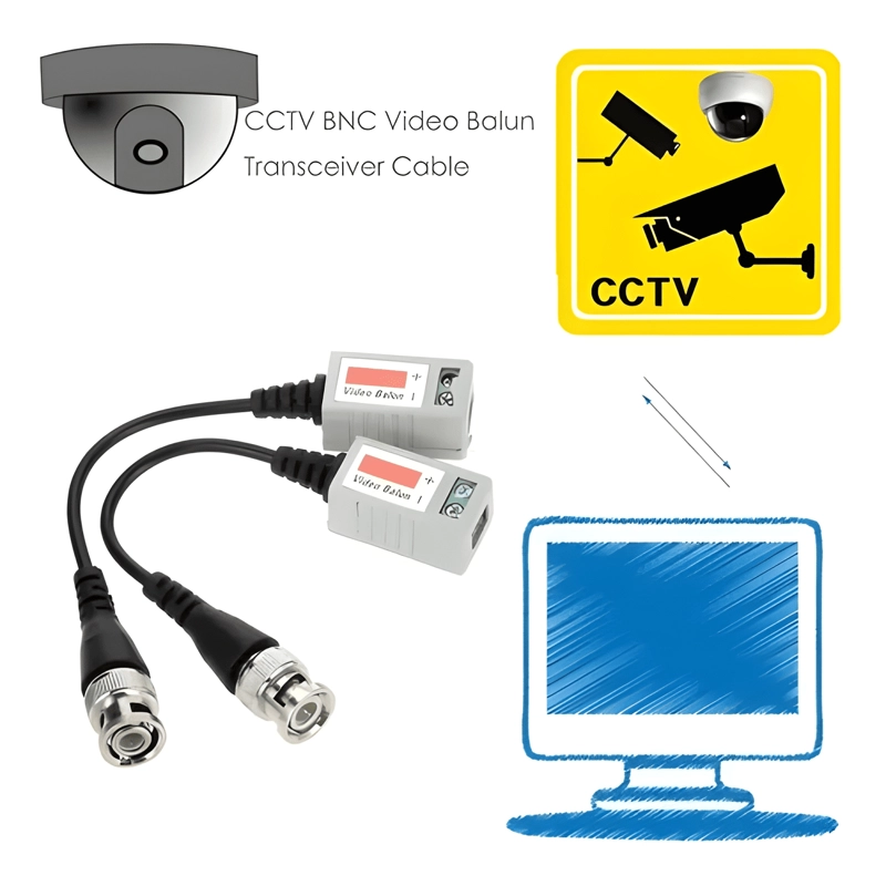 12 PARES BALUN PASIVO DE VIDEO 202A HDTVI/CVI/AHD/CVBS - 4