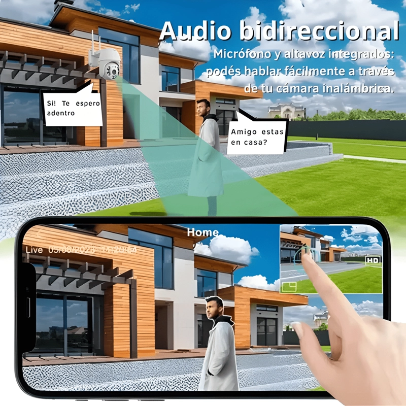 CAMARA DE SEGURIDAD WIFI EXTERIOR 1080P 360° VISION PACK X2 - 1