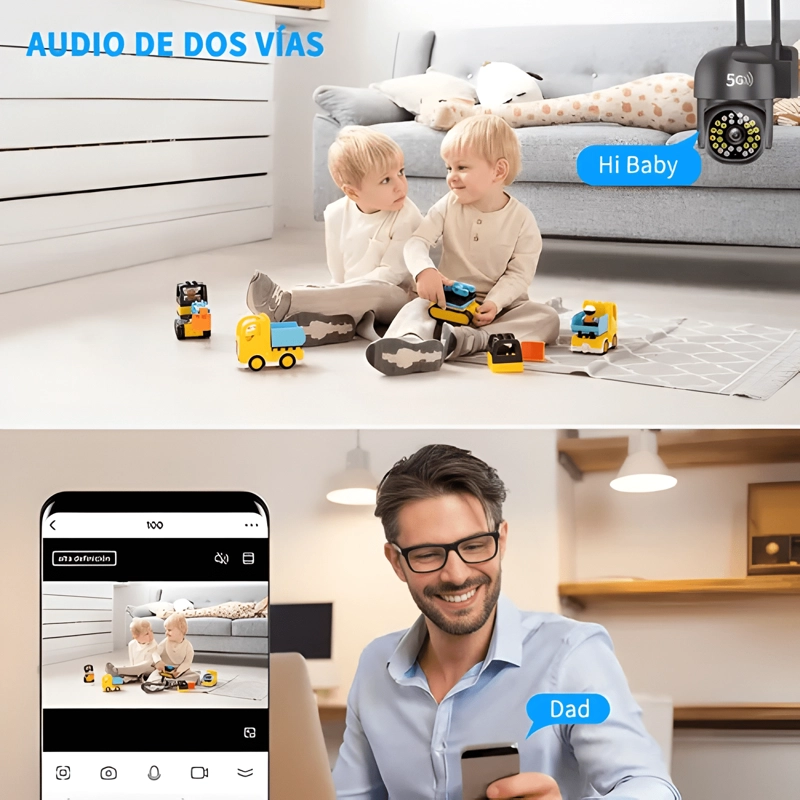 ATSG® 5G CAMARAS DE SEGURIDAD CON LED ALARMA WIFI6 - 4