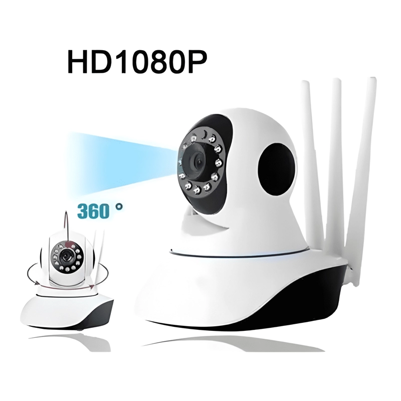 PACK X2 CAMARA ROBOTIZADA 2 ANTENAS IP DE SEGURIDAD WIFI HD - 1