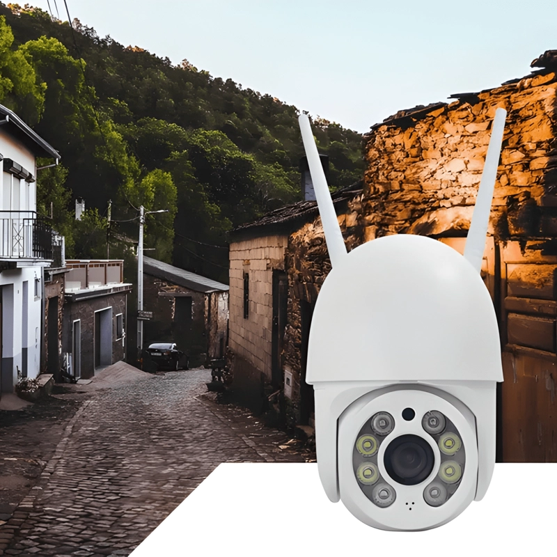 CAMARA DE SEGURIDAD HD IMPERMEABLE WIFI OUTDOOR BLANCO - 2