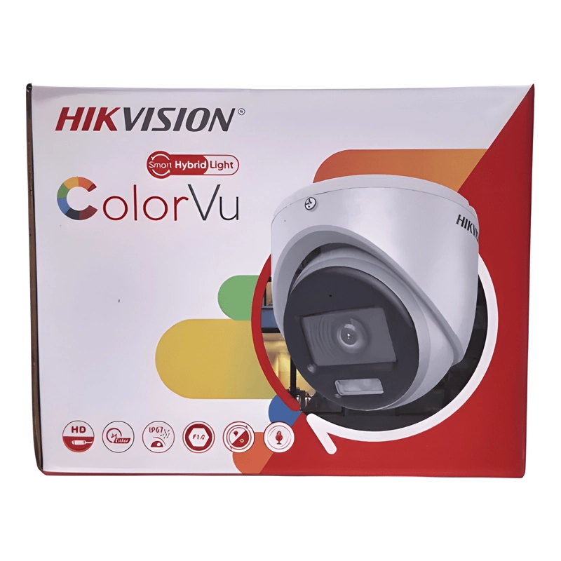 CAMARA DOMO 5MP 3K C/AUDIO COLORVU 20M DS-2CE70KF0T-LMFS - 1
