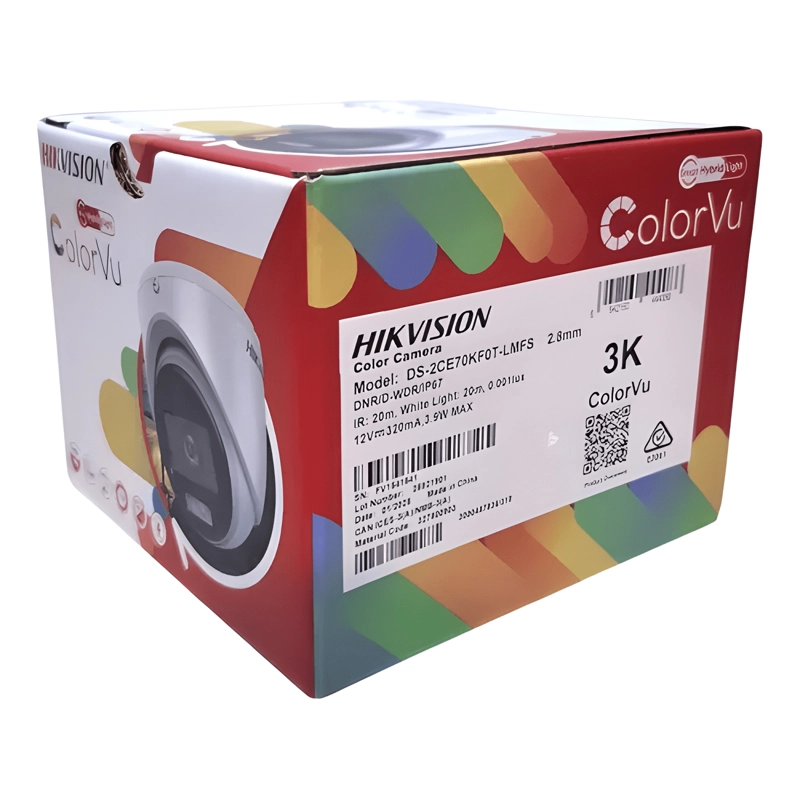 CAMARA DOMO 5MP 3K C/AUDIO COLORVU 20M DS-2CE70KF0T-LMFS - 2