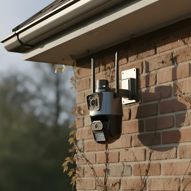 CAMARA VIGILANCIA WIFI EXTERIOR 2K 3MP DOBLE LENTE NEGRO - 2