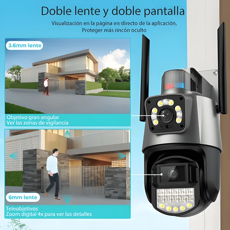 CAMARA SEGURIDAD ANBERX P15Q 8MP EXTERIOR WIFI VISION - 1