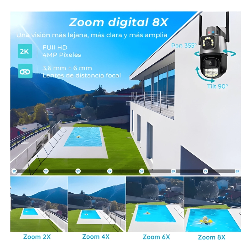 CAMARA SEGURIDAD ANBERX P15Q 8MP EXTERIOR WIFI VISION - 2