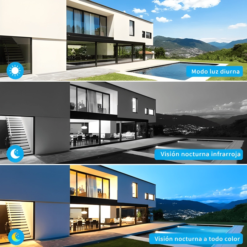 2NLF® CAMARA DE SEGURIDAD EXTERIOR WIFI IP 360 DOBLE LENTE - 4