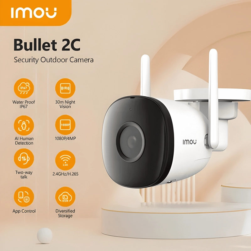 CAMARA DE SEGURIDAD BULLET 2C 3MP IMOU INTELIGENTE BLANCO - 1