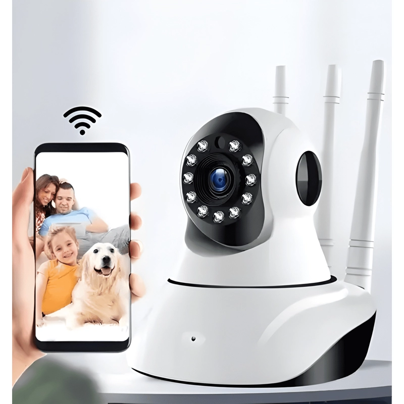 CAMARA ROBOTIZADA 3 ANTENAS IP DE SEGURIDAD CCTV HD - 2