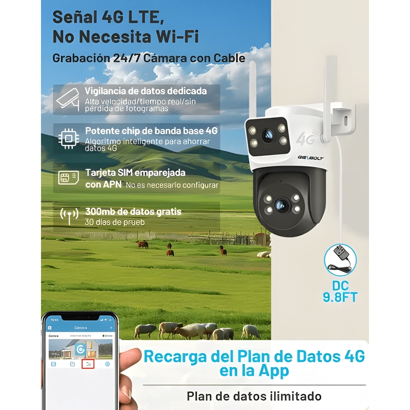 GENBOLT® 3G/4G LTE CAMARA DE VIGILANCIA EXTERIOR CON SIM - 4