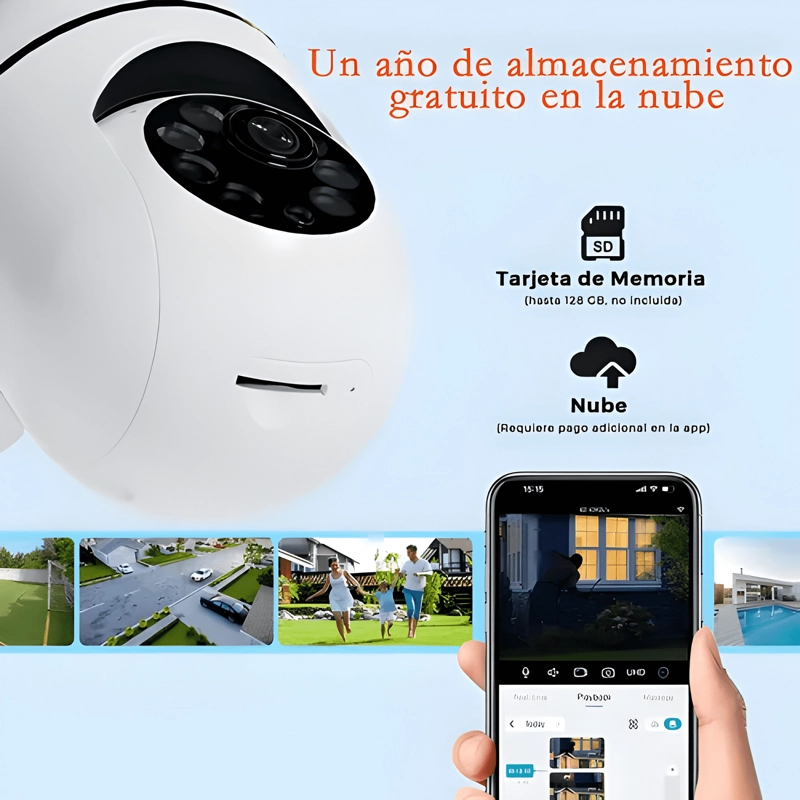2PCS CAMARA DE SEGURIDAD ANBERX K1 MINI WIFI 4MP HD VISION - 1