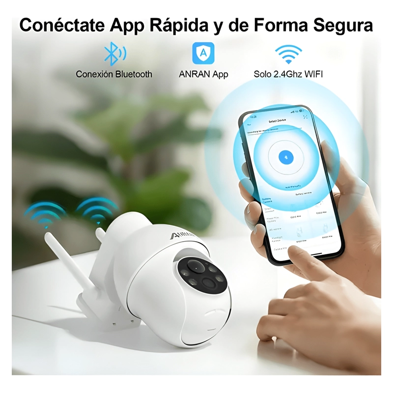 CAMARA SEGURIDAD SOLAR PANEL WIFI IP BATERIA 3MP CON AUDIO - 2