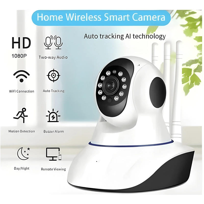 PACK X3 CAMARAS IP 360° WIFI HD VISION NOCTURNA BLANCO - 1