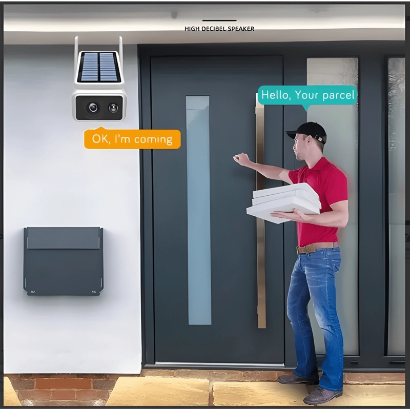 CAMARA IP SOLAR IP SEGURIDAD WIFI EXTERIOR HD 1080P BLANCO - 1