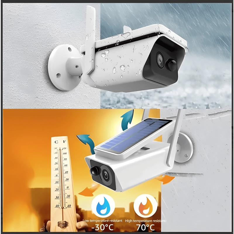 CAMARA IP SOLAR IP SEGURIDAD WIFI EXTERIOR HD 1080P BLANCO - 4