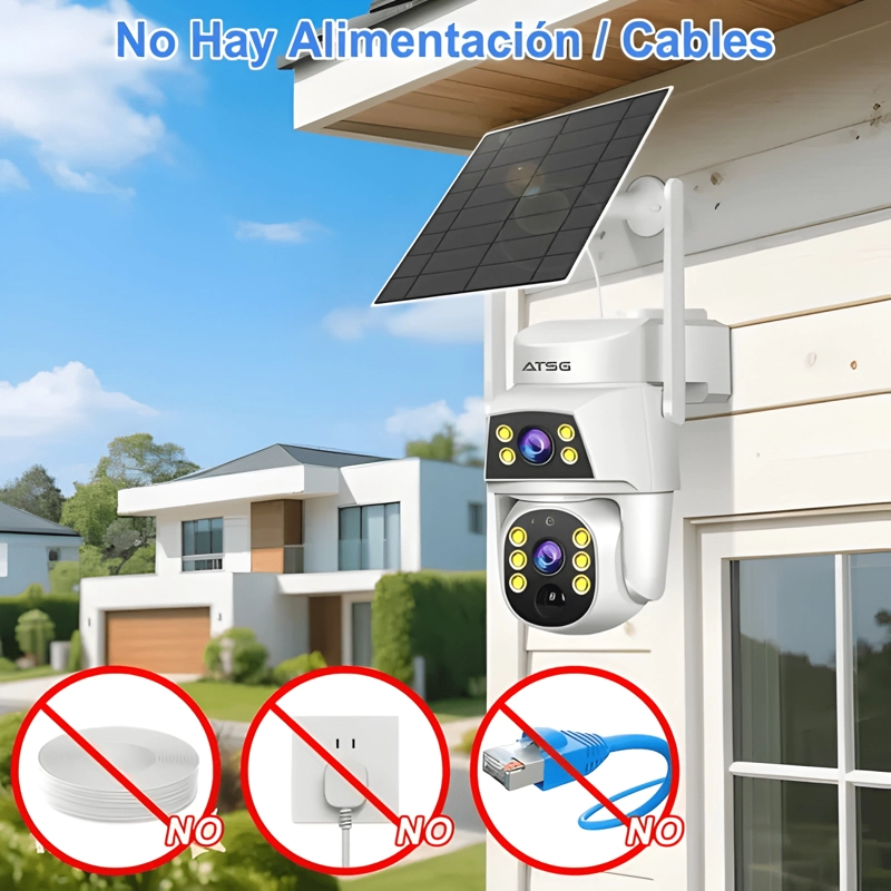 ATSG CAMARA SOLAR EXTERNA 2K DOBLE LENTE 360° IP66 PLUS - 3