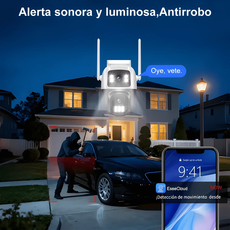 ATSG® 5G/2.4G 2 LENTE 2 PANTALLA CAMARA DE SEGURIDAD ULTRA - 1