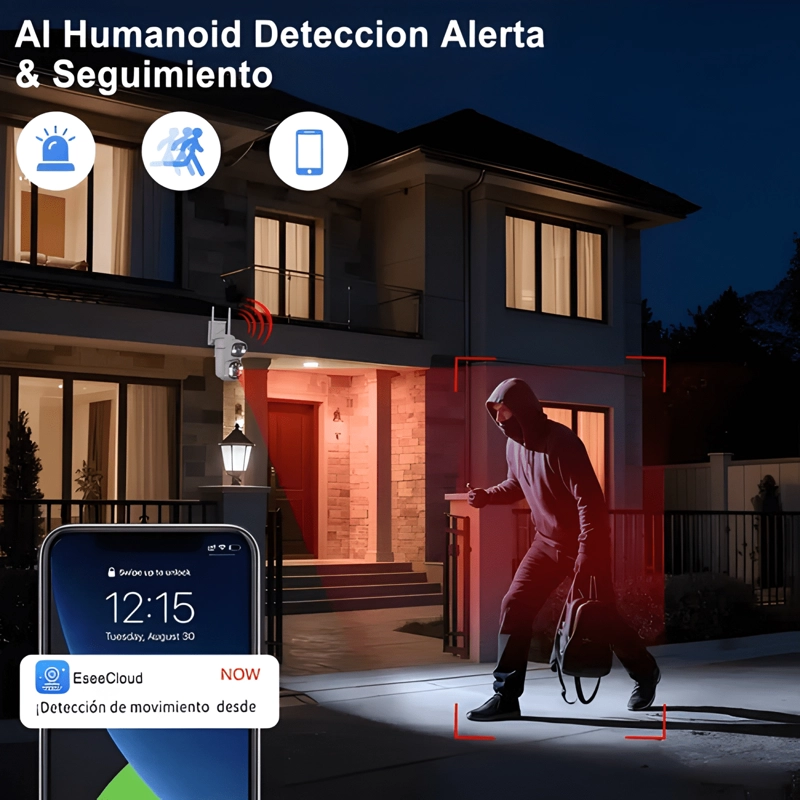 2NLF 10MP CAMARA DE SEGURIDAD EXTERIOR WIFI IP 360° - 1
